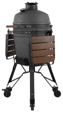 The Bastard Keramikgrill VX Medium - Complete - Schwarz Matt - Modell 2023 -Grill Verkaufs-Shop The Bastard VX Keramikgrill Medium Komplett Seitenablagen abgeklappt