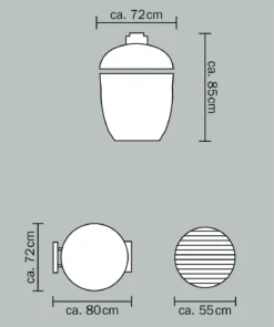 Monolith Grill LeChef Red Ohne Gestell Und Seitentische MG23RNC - Set -Grill Verkaufs-Shop monolith lechef abmessungen korpus 201030
