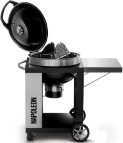 Napoleon Holzkohlegrill Kugelgrill Ø 57cm Im Rollwagen Mit Gussrost Und Deckelscharnier PRO22K-Cart-2 -Grill Verkaufs-Shop napoleon grillwagen deckel PRO22K CART 2
