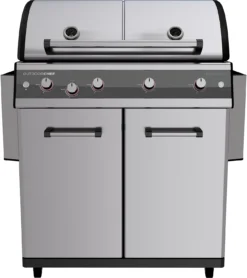 Outdoorchef Dualchef S 425 G Edelstahl Gasgrill Mit Seitenkocher + Blazing Zone Infrarotbrenner + DGS Gusseisen Grillrost 2 Stk. + DGS Gemüse Grillrost 2 Stk. -Grill Verkaufs-Shop outdoorchef dualchef s 425 g abgeklappt 18 700 2