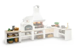 Palazzetti Gartenküche: Modul Arbeitsfläche, Marmortech Rot